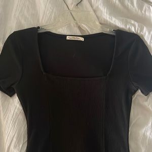 square-neck mini dress